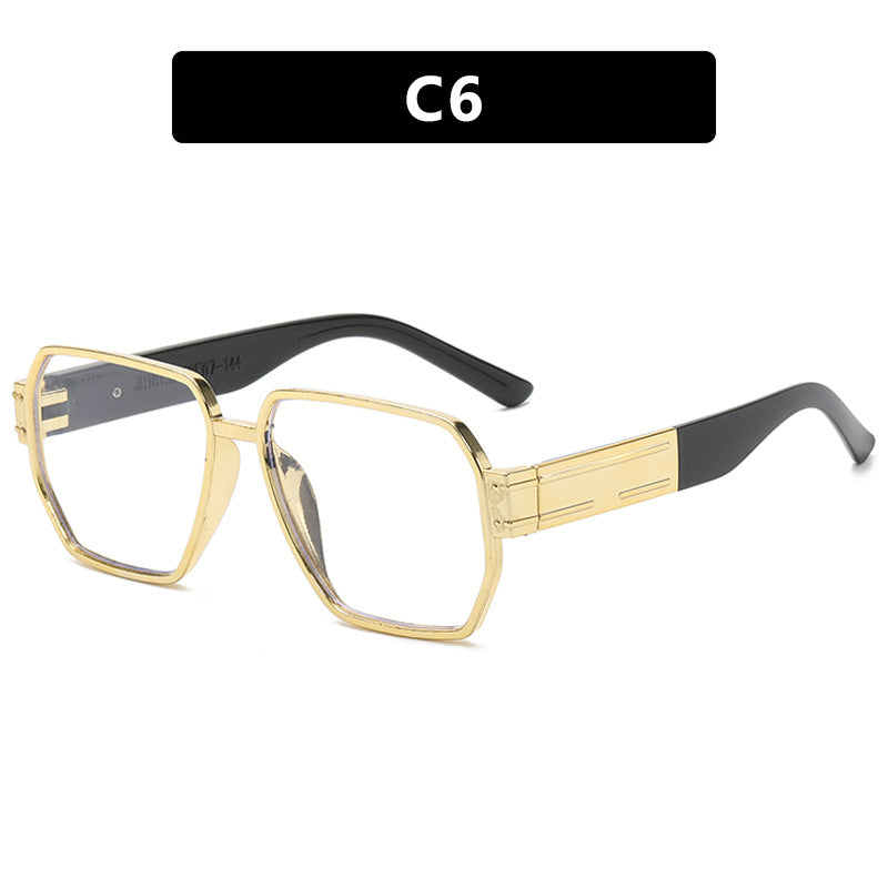 Damen elegante Sonnenbrille mit markantem Geometrie-Rahmen Karnz