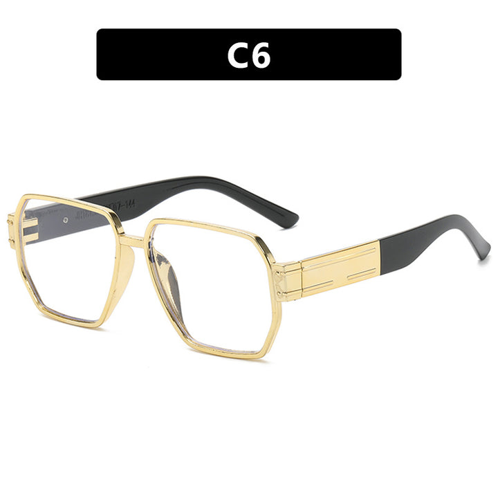 Damen elegante Sonnenbrille mit markantem Geometrie-Rahmen Karnz