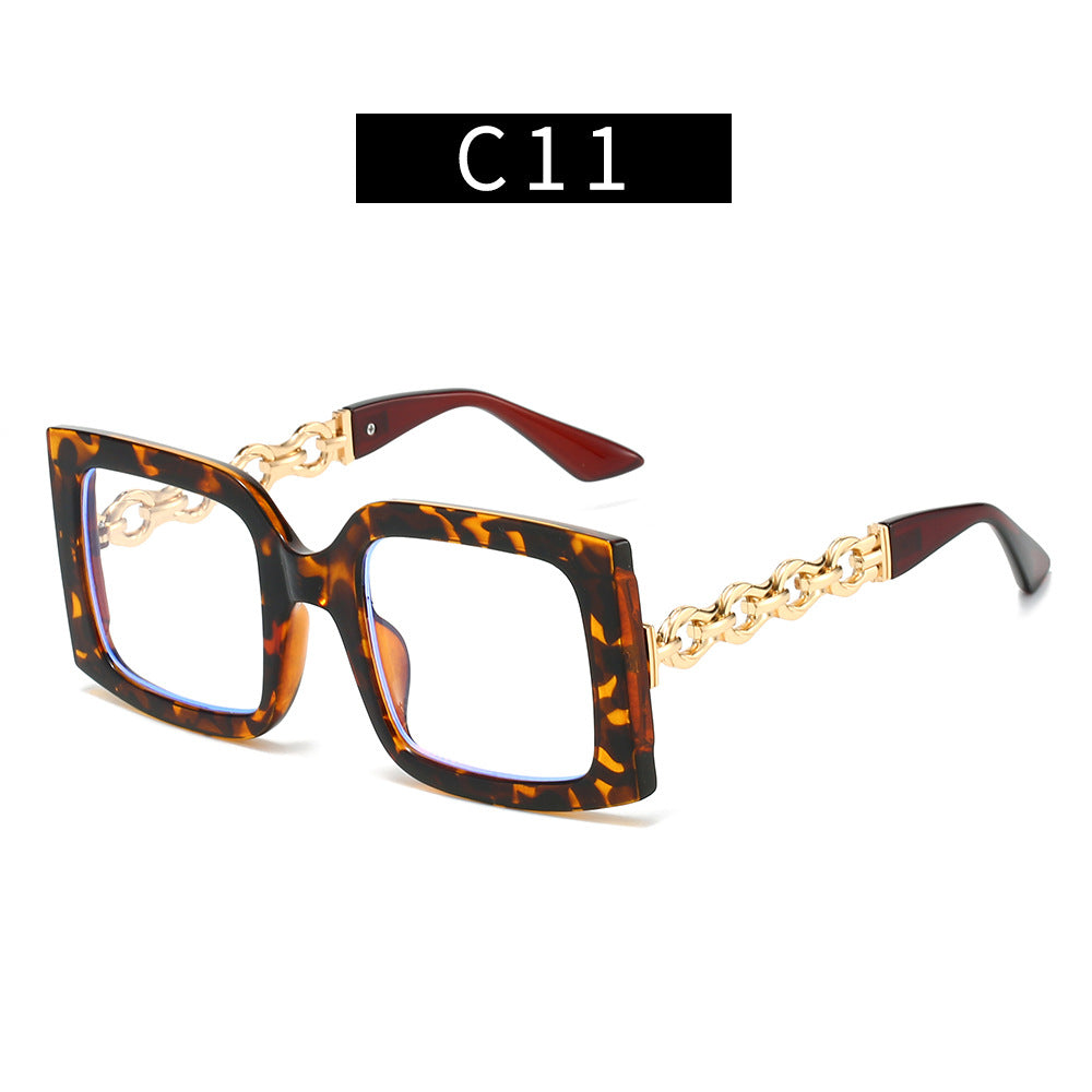 Damen elegante Sonnenbrille mit luxuriösen Kettendetails Karnz