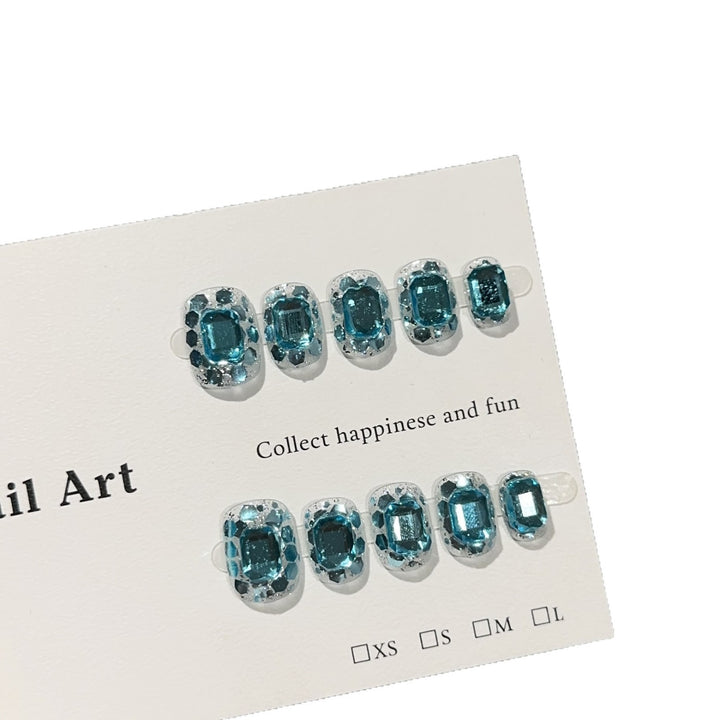 Dekoratives Strass Press-On Nagelkunstset