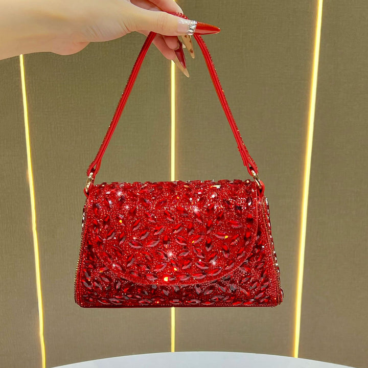 Verschnörkelte Kristall-Detail Abendhandtasche