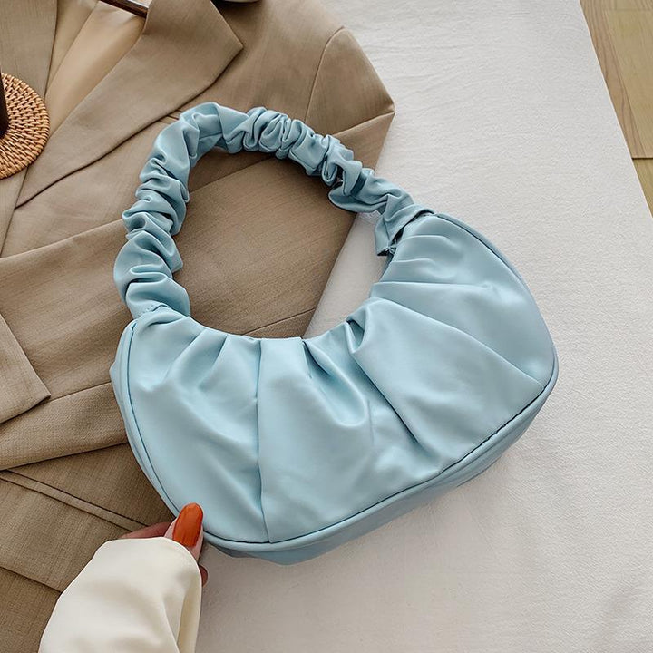 Faltenleder Schultertasche