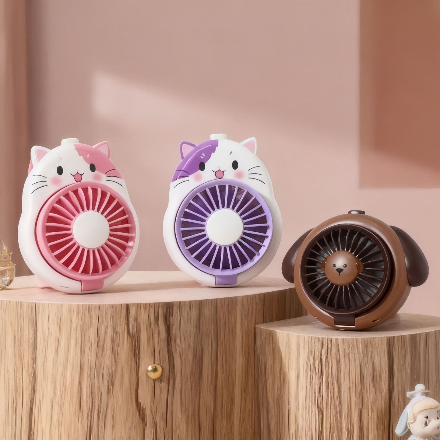 Damen Handventilator im verspielten Hundedesign Karnz