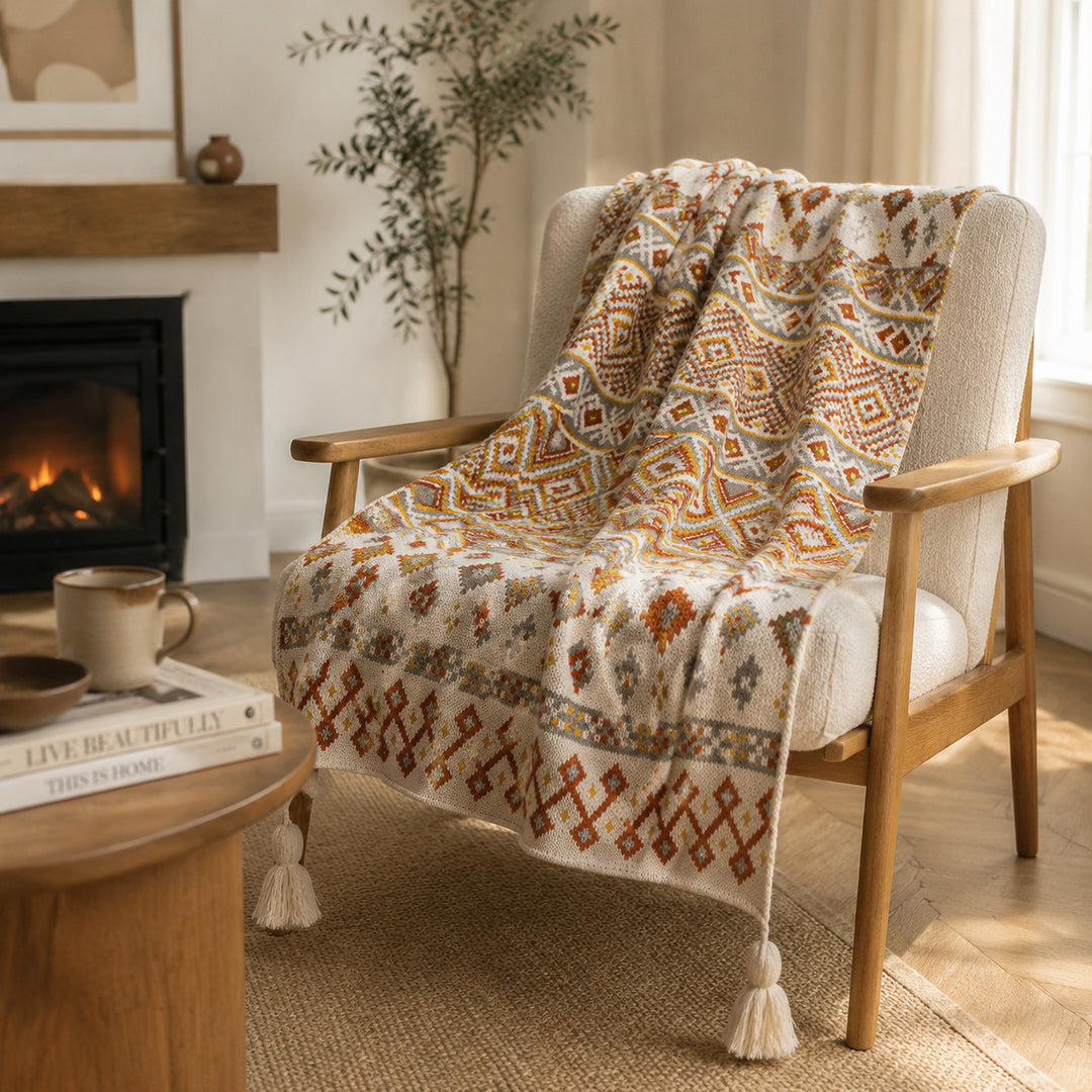 Gemütliche dekorative gewebte Decke