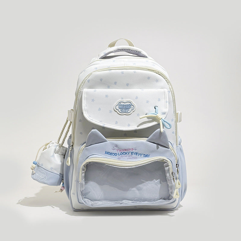Verspielter Katzenohr-Design Rucksack Karnz