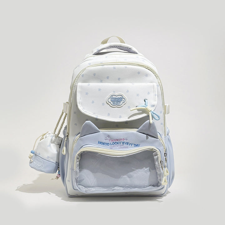 Verspielter Katzenohr-Design Rucksack Karnz