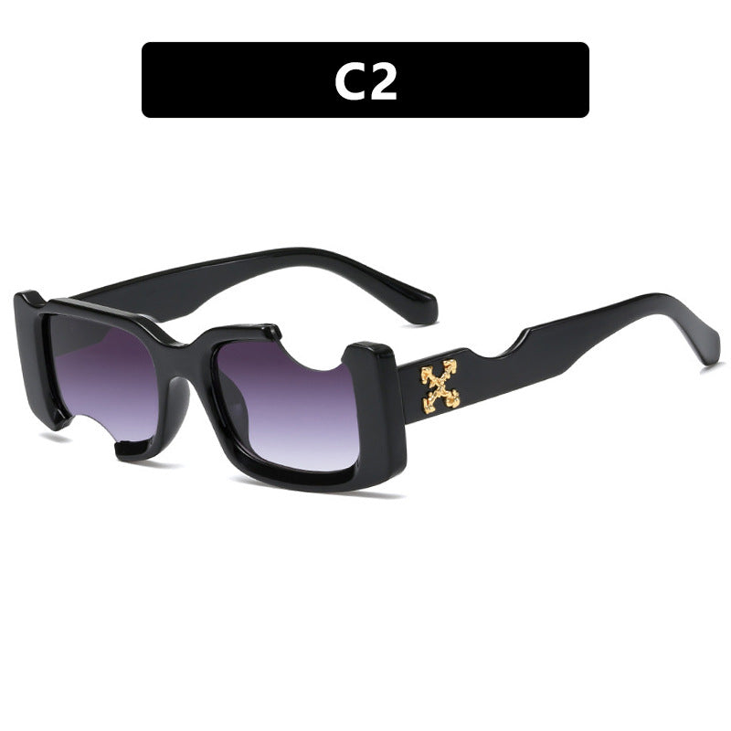 Damen modische Sonnenbrille mit markantem Design und robustem Kunststoffrahmen Karnz