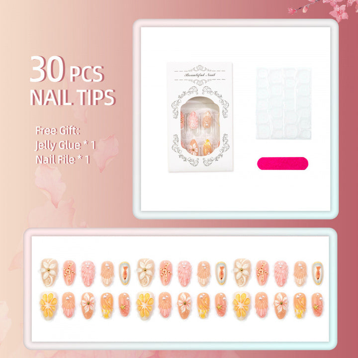 Künstlerische Florale Nagelkunst Press-Onéments