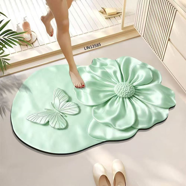 Dekorative florale Badematte