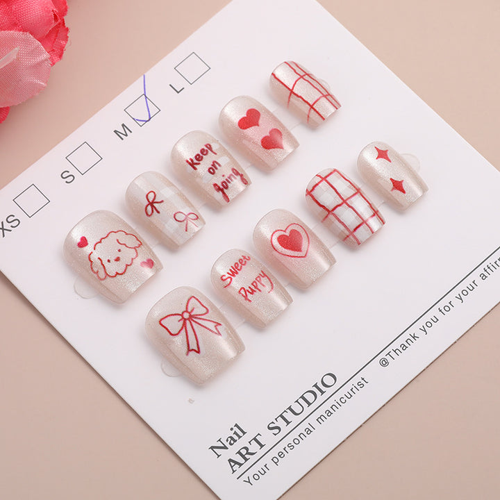 Trendige Press-On Nagelset Karnz