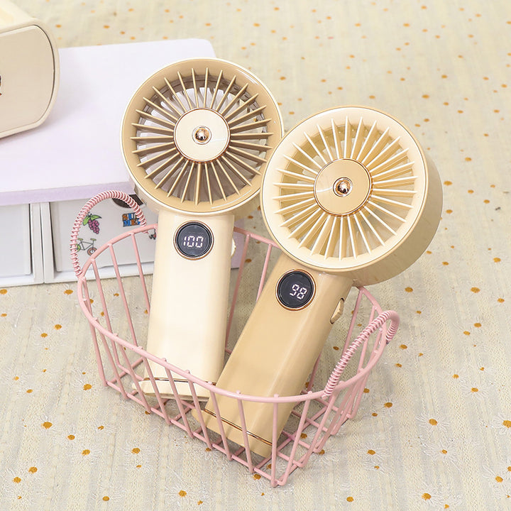 Damen Tragbarer Handventilator mit Digitalanzeige und USB-Ladefunktion Karnz