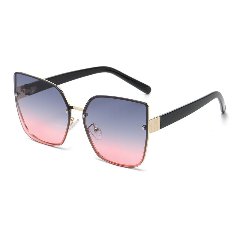 Damen Oversized Sonnenbrille mit Gradientenschutz Karnz