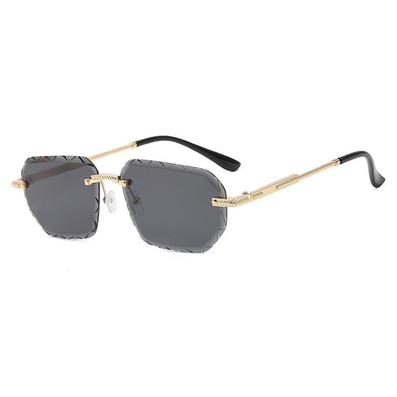 Damen geometrische Sonnenbrille mit verspiegelten Gläsern und robustem Rahmen Karnz