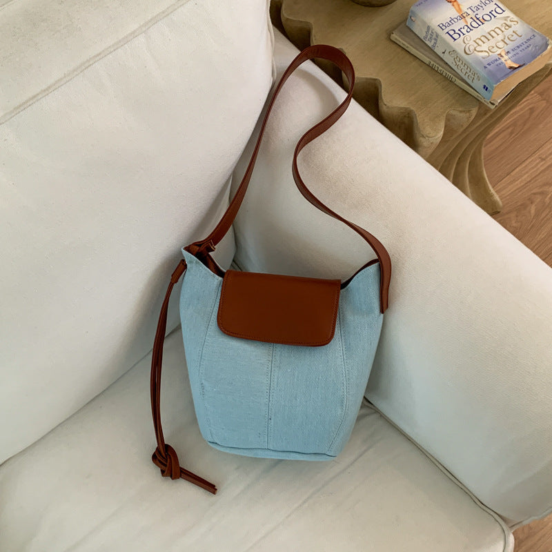 Denim Eimer Tasche