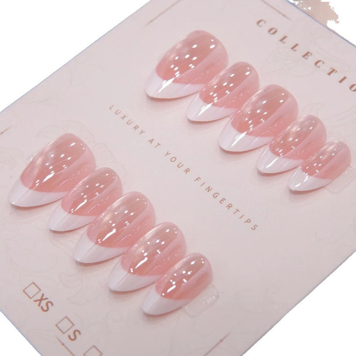 Elegantes Glänzendes Französisches Spitzen-Nagel-Set