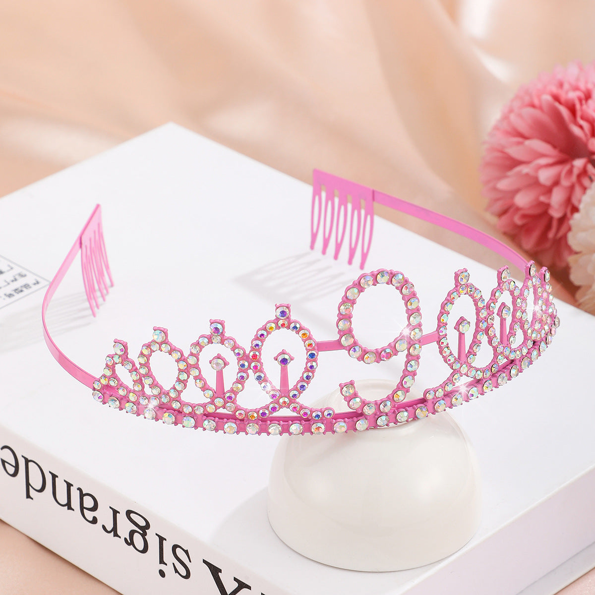 Mädchen Glitzernde Geburtstagskrone mit Sash Karnz