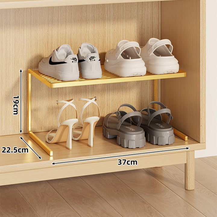 Kompakte Doppel-Schicht Verstellbare Schuhregal Erhöher für Schrank und Kleiderschrank
