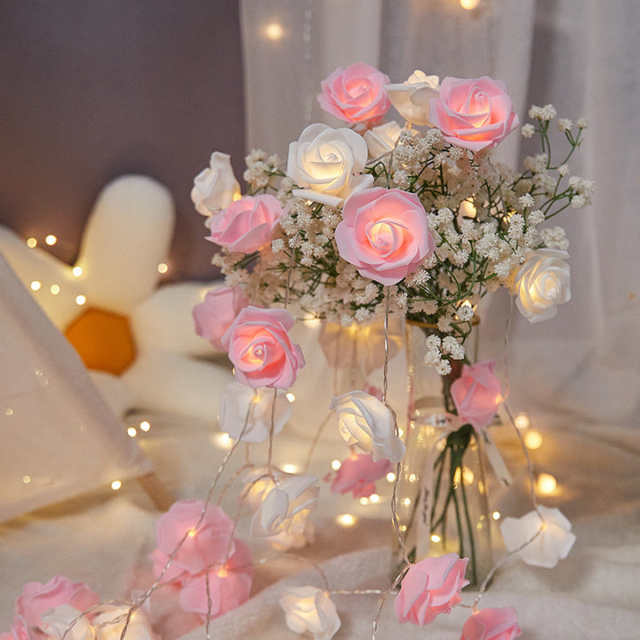 Dekorative LED Rosenlichterkette Karnz