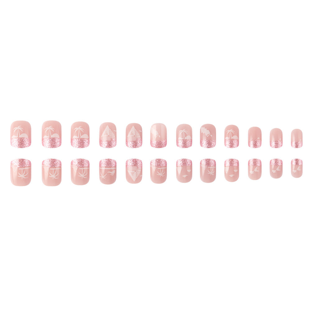 Tropisches Strand-Themen-Nagelkunstdesign Karnz