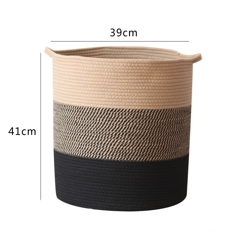 Moderner Aufbewahrungskorb mit grauem Strickmuster Karnz