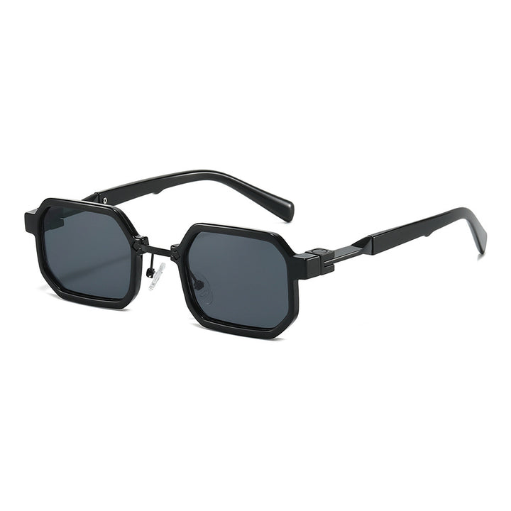 Moderne geometrische rechteckige Sonnenbrille Karnz