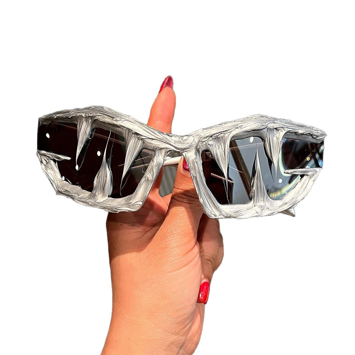 Damen Futuristische Sportsonnenbrille mit außergewöhnlichem Einhorn-Design Karnz