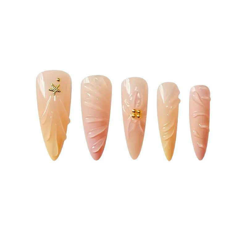 Premium Floral Acryl Nagelverstärkungen Karnz