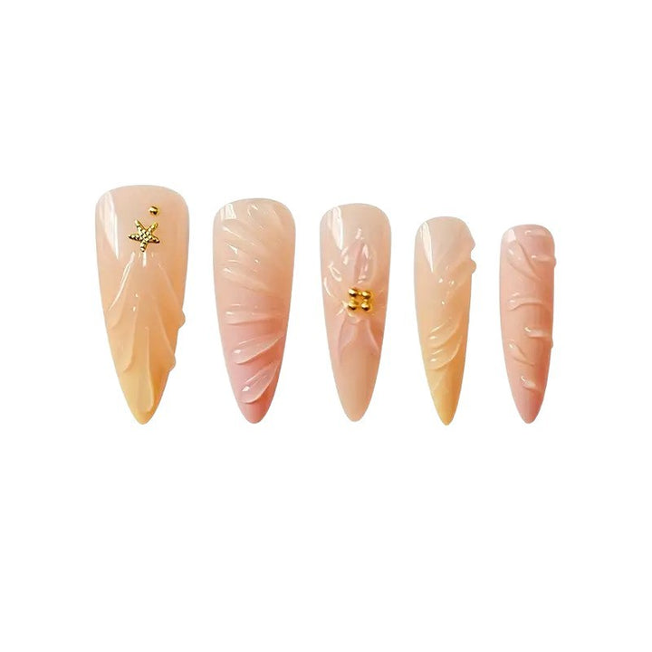 Premium Floral Acryl Nagelverstärkungen Karnz