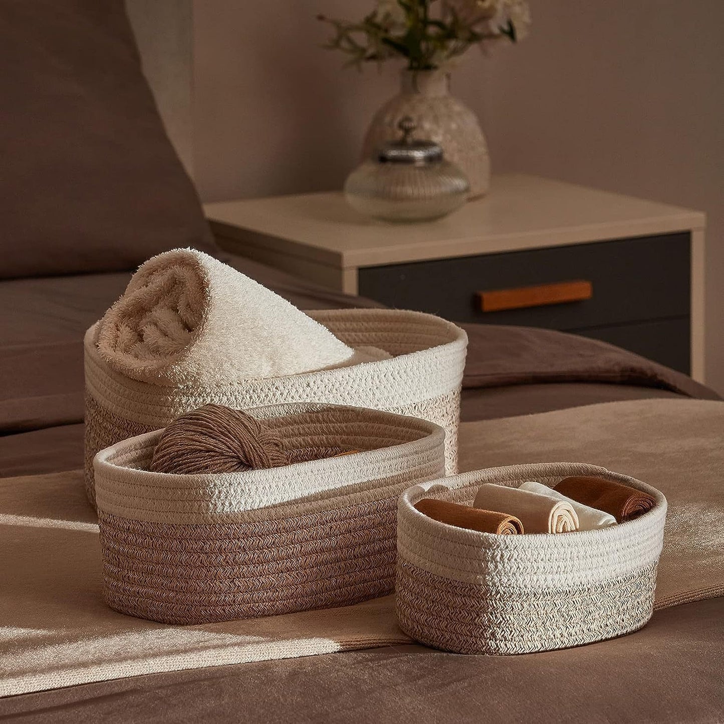 Damen Elegantes Aufbewahrungskorbset mit praktischem Design Karnz