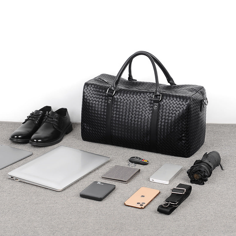 Gewebte Leder Reise-Tasche Karnz