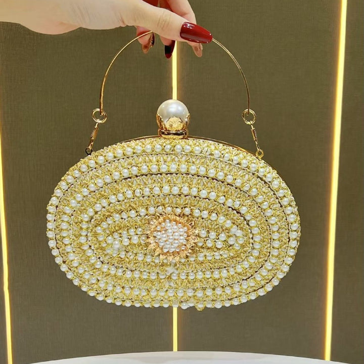 Elegante Perlen Abendtasche