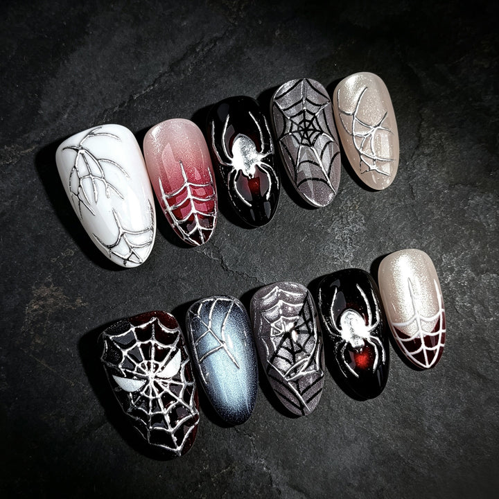 Spider-Themed Press-On Nail Set