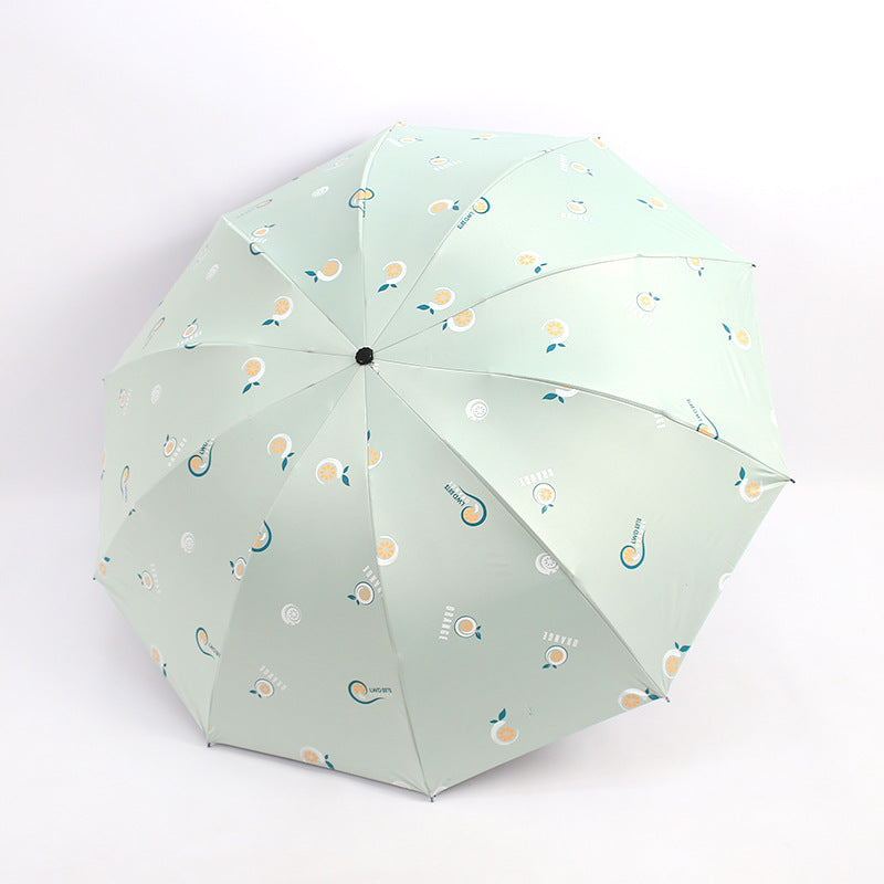 Damen Falt-Regenschirm mit fröhlichen Motiven Karnz
