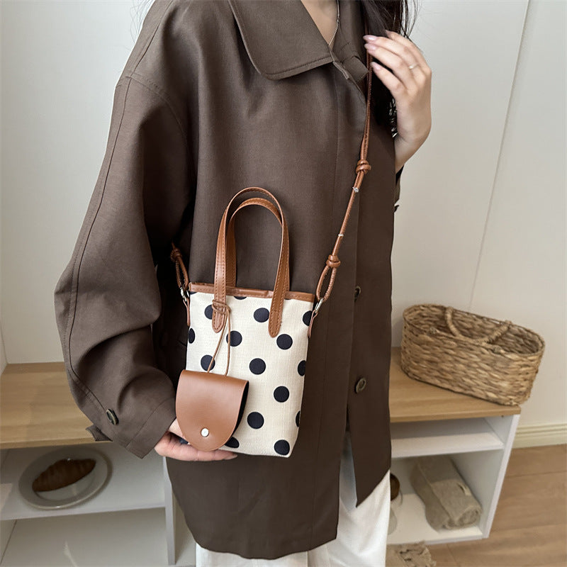 Punktmuster Mini Crossbody Tasche