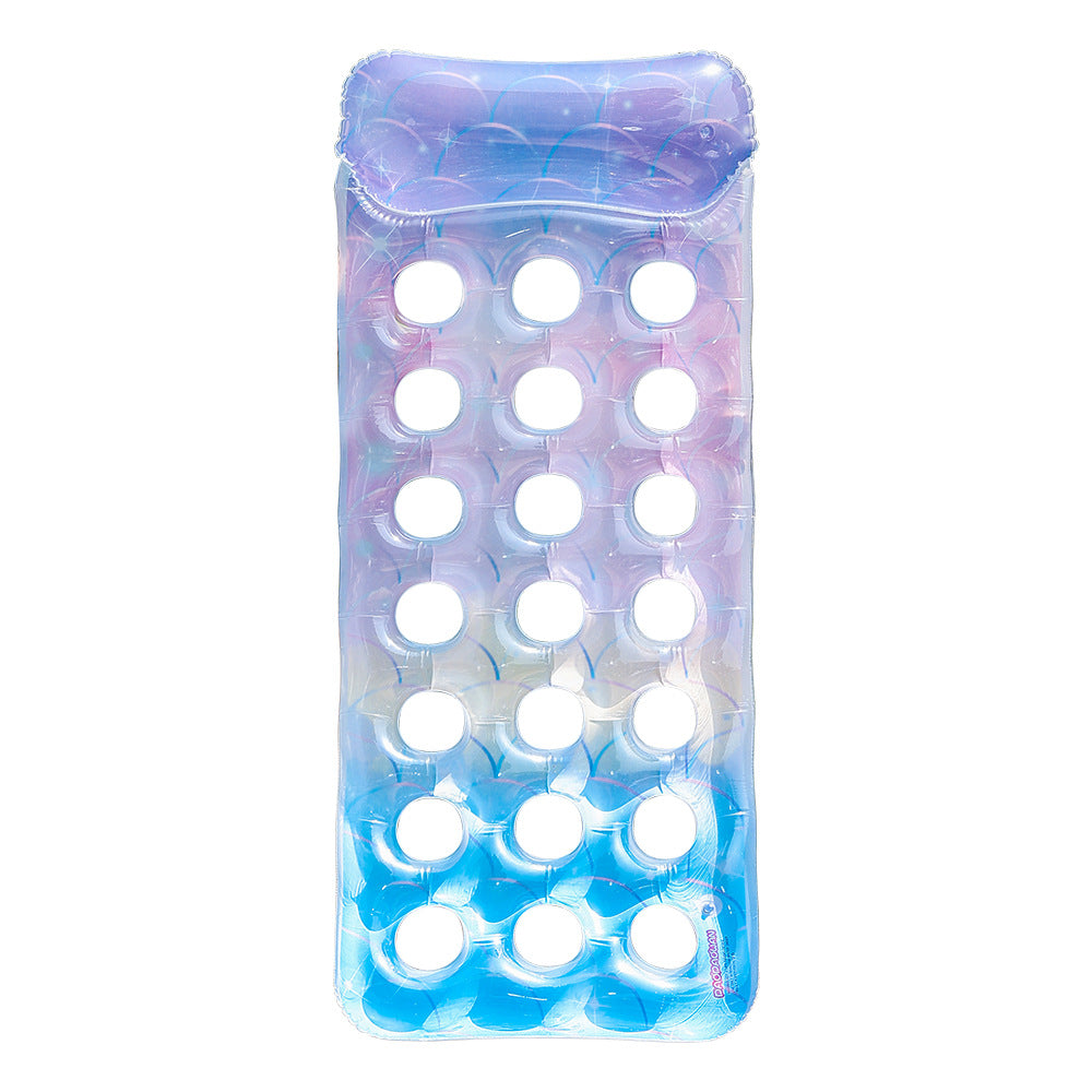 Unisex Aufblasbare Wasserliege mit Luftlöchern und ergonomischer Kopfstütze Karnz
