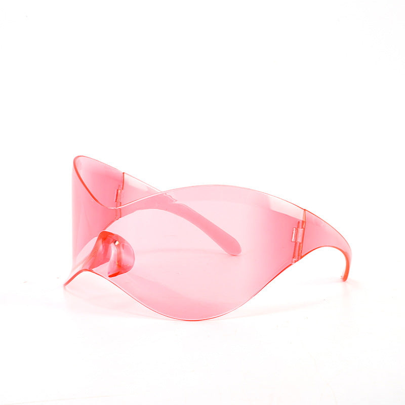 Damen futuristische Wellen-Sonnenbrille Karnz