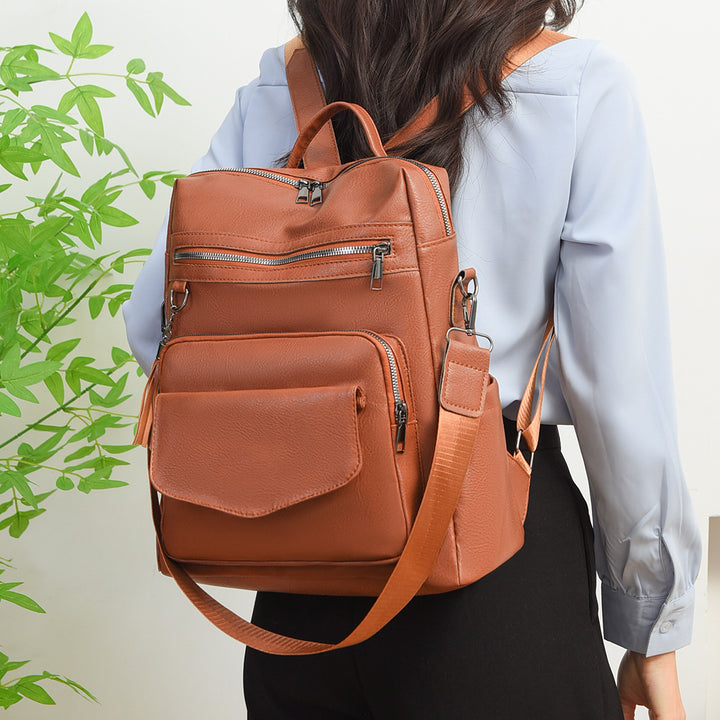 Vintage-inspirierter Leder-Rucksack Karnz