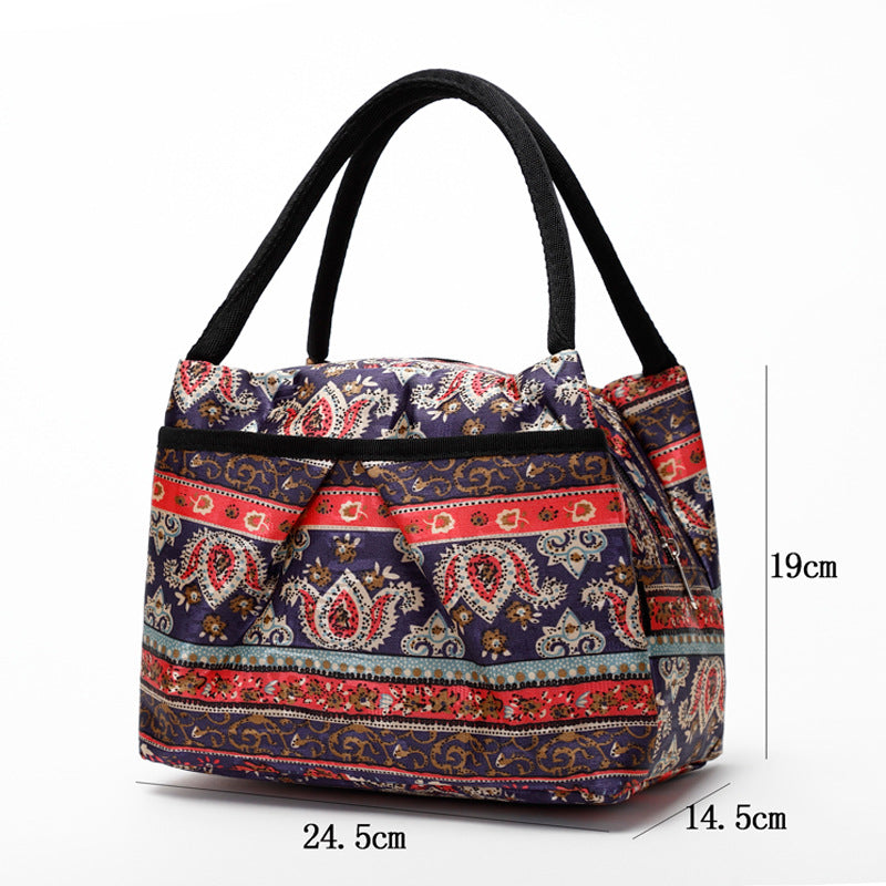 Blumige isolierte Lunch-Kühltasche Karnz