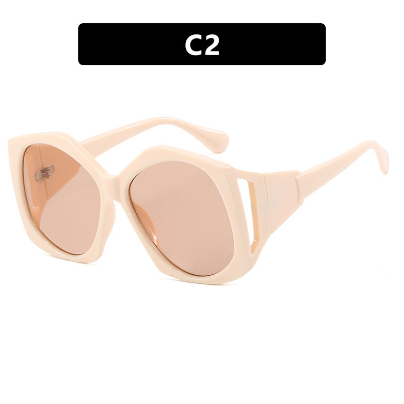 Damen oversized Sonnenbrille mit futuristischem Design Karnz
