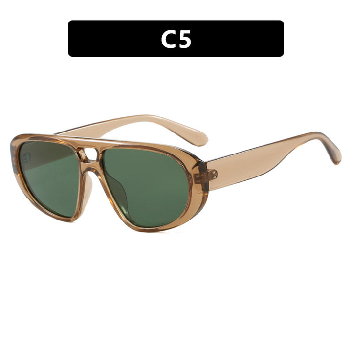 Damen sportliche Sonnenbrille mit breitem strapazierfähigem Rahmen und polarisierten Gläsern Karnz