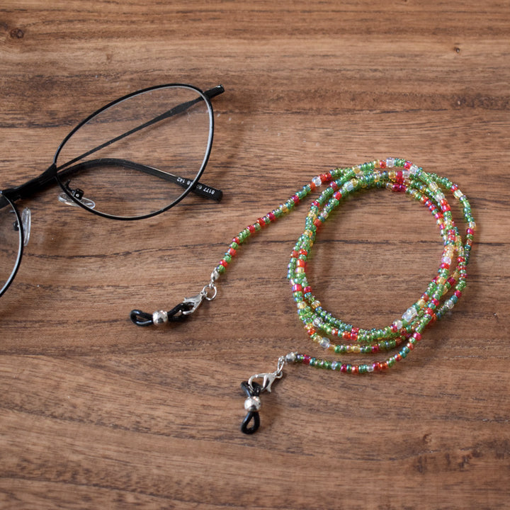 Bunte handgefertigte Perlenbrille Kette Karnz