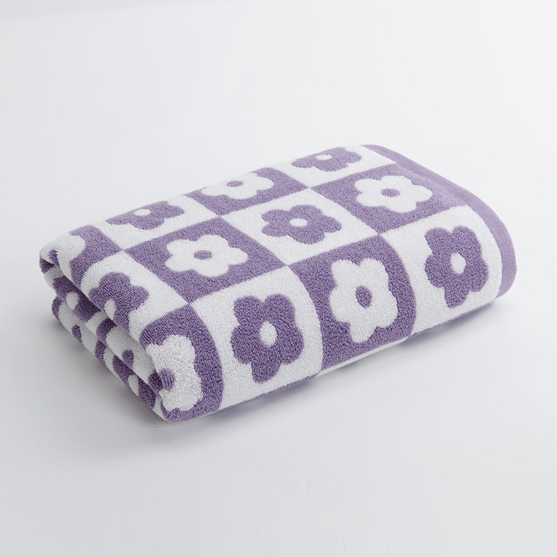 Damen Luxuriöses Frottee-Badehandtuch mit Blumenmuster Karnz
