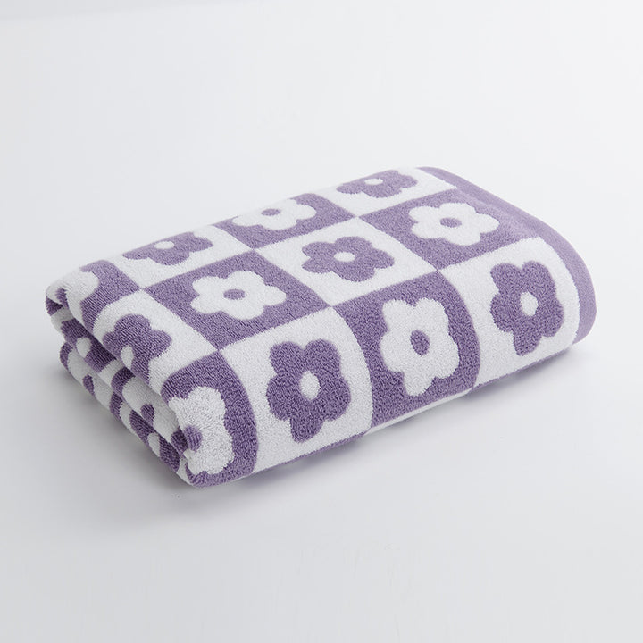 Damen Luxuriöses Frottee-Badehandtuch mit Blumenmuster Karnz