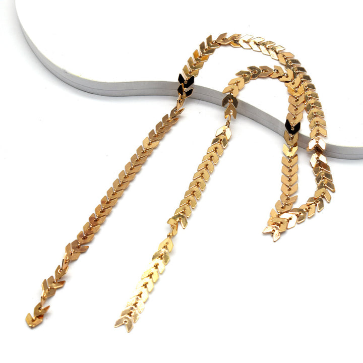 Elegante vergoldete Brille Kette Karnz