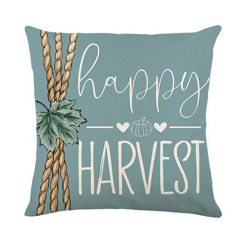 Rustic Harvest Baumwolle-Leinen Wurfkissenbezug für Sofa und saisonale Dekoration