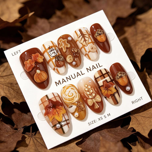 Kreatives Kunstnagelset mit Herbstmotiven Karnz