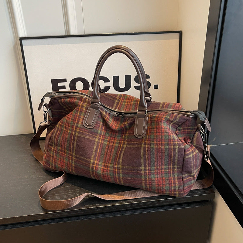 Stylische Karierte Reisetasche Karnz