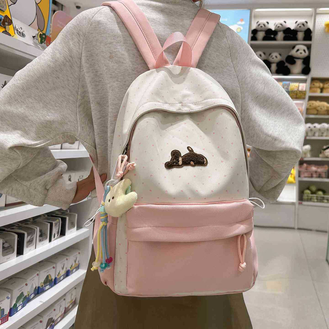 Verspielter gepunkteter animierter Rucksack Karnz