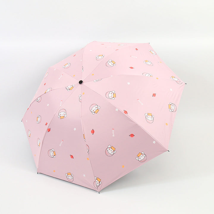Damen Falt-Regenschirm mit lustigem Tierdesign Karnz