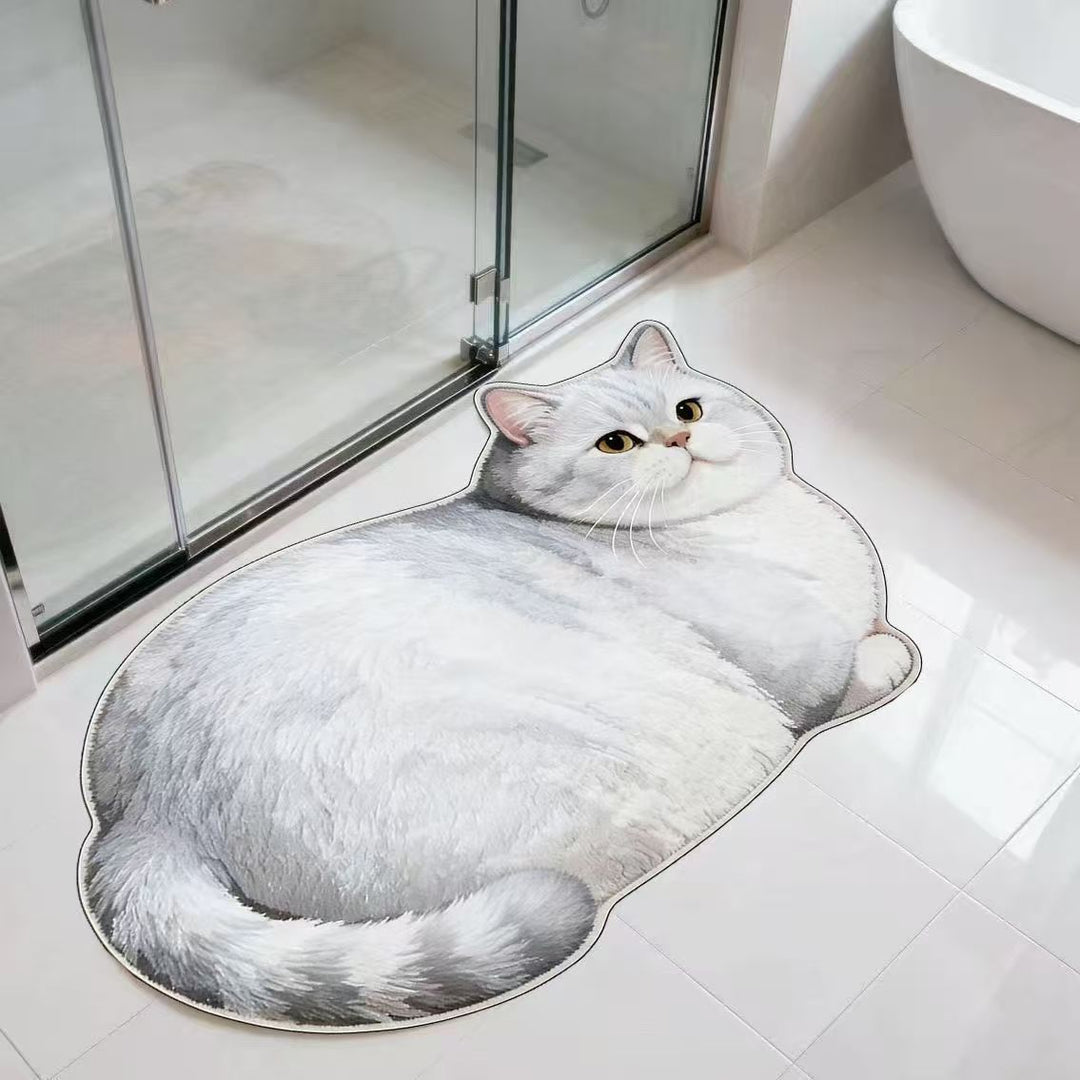 Plüsch Katzenförmige Badmatte
